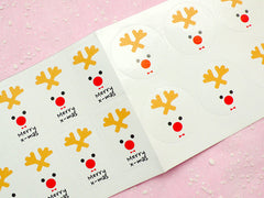 CLEARANCE Reindeer & Merry Christmas Sticker Set (20pcs) Seal Sticker - Scrapbooking Packaging Party Gift Wrap Deco Collage Home Decor S064