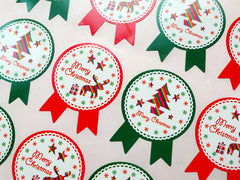 Merry Christmas Tree and Reindeer Sticker (Badge / 16pcs) Seal Sticker - Scrapbooking Packaging Party Gift Wrap Deco Collage Home Decor S065