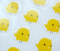 Yellow Duck / Chicken Sticker Set (12pcs) Seal Sticker - Scrapbooking Packaging Party Gift Wrap Diary Deco Collage Home Decor S083