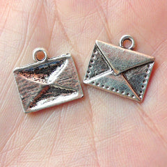 Letter Charms (10 pcs) (15mm x 14mm / Tibetan Silver) Metal Finding Pendant Bracelet Earrings Bookmark Keychains CHM159