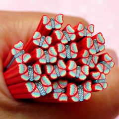 Red Colorful Butterfly Polymer Clay Cane Fimo Cane Nail Art Nail Decoration Earring Making Scrapbooking Miniature Sweets Deco CBT44