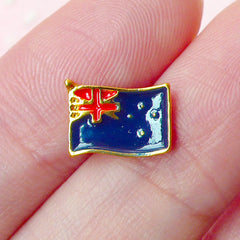 Mini Australian Flag Cabochon (10mm x 7mm) Kawaii World Flag NAIL ART Nail Decoration Earrings Making Fake Mini Cupcake Topper NAC097