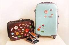 Leather Stickers (Travel Pretzel New York) Camera Bag Suitcase Luggage Cell Phone Scrapbooking Party Diary Collage Home Decoration S247