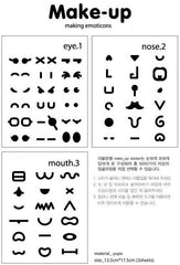 Making Emoticons Sticker Set (3 Sheets) Kawaii Emotion Icon Scrapbooking Packaging Party Gift Wrap Diary Deco Collage Home Decor S103