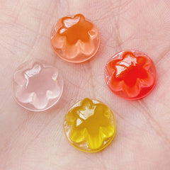 Miniature Dollhouse Jelly Pudding Cabochons in 3D / Translucent Gelatin Dessert Resin Cabochon (4pcs / 12mm x 8mm / Assorted Mix) FCAB153