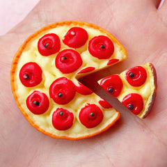 Decoden Pieces Dollhouse Apple Pie (2pcs / 36mm x 11mm / Flatback) Kawaii Miniature Sweets Deco Doll Food Craft DIY Fridge Magnet FCAB171
