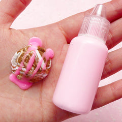 Deco Sauce (Light Pink / Strawberry) Kawaii Miniature Sweets Dessert Ice Cream Cupcake Topping Cell Phone Deco Scrapbooking Decoden DS031