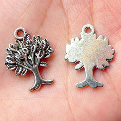 Apple Tree Charms / Tree of Life Pendant (6pcs) (16mm x 21mm / Tibetan Silver) Bracelet DIY Earrings Zipper Pulls Keychains CHM361