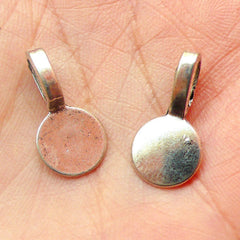 Pendant Bails (Round / Tibetan Silver / 10pcs) (9mm x 18mm) Metal Findings DIY Pendant Bracelet Earrings Zipper Pulls Bookmarks CHM402