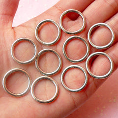 Ring Connector / Round Charms (10pcs) (18mm / Tibetan Silver) Metal Findings DIY Pendant Bracelet Earrings Bookmarks Keychains CHM415