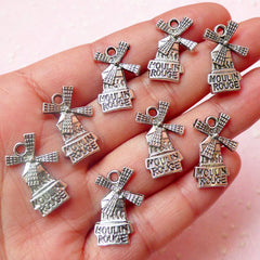 CLEARANCE Windmill Charms (8pcs) (13mm x 21mm / Tibetan Silver) Metal Findings DIY Pendant Bracelet Earrings Zipper Pulls Keychains CHM429