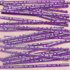 Especially For You Twist Ties (Purple / 20pcs) Gift Wrap Bag Wrapping Packaging Supplies Gift Decoration Party Deco Twistties Twisties S119