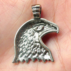 Large Eagle Charm (1pc) (27mm x 34mm / Tibetan Silver) Bird Charms Metal Findings DIY Pendant Bracelet Earrings Zipper Pulls Keychain CHM453
