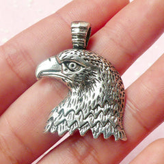 Large Eagle Charm (1pc) (27mm x 34mm / Tibetan Silver) Bird Charms Metal Findings DIY Pendant Bracelet Earrings Zipper Pulls Keychain CHM453