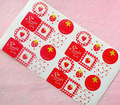 Strawberry Sticker Set (24pcs) Kawaii Seal Sticker Handmade Gift Scrapbooking Packaging Party Gift Wrap Diary Deco Collage Home Decor S126