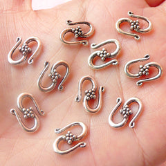 CLEARANCE Hook Clasps (10pcs) (10mm x 14mm / Tibetan Silver) S Hook Metal Findings Connector Pendant Bracelet Earrings Zipper Pulls Bookmarks CHM543
