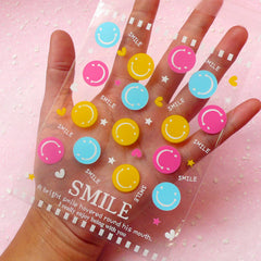 Smile Gift Bags (20 pcs / Colorful) Self Adhesive Resealable Plastic Bags Gift Wrapping Bags Packaging Cookie Bags (9.9cm x 13.1cm) GB061