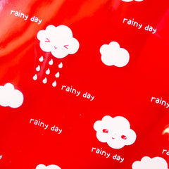 Rainy Day Gift Bags (20 pcs / Red) Kawaii Self Adhesive Resealable Bags Handmade Gift Packaging Cookie Bags (10cm x 13.4cm) GB056