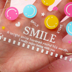 Smile Gift Bags (20 pcs / Colorful) Self Adhesive Resealable Plastic Bags Gift Wrapping Bags Packaging Cookie Bags (9.9cm x 13.1cm) GB061