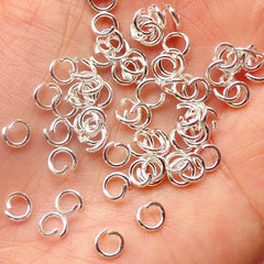 CLEARANCE 5mm Open Jumprings / Jump Rings (100 pcs / Light Silver / 19 Gauge) Charm Connector Jewellery Making Jewelry Findings Pendant Bangle Anklet F117