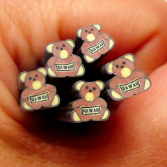 Bear Polymer Clay Cane Animal Fimo Cane Kawaii Nail Art Nail Deco Nail Decoration Scrapbooking Earrings Making CAN054