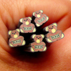 Bear Polymer Clay Cane Animal Fimo Cane Kawaii Nail Art Nail Deco Nail Decoration Scrapbooking Earrings Making CAN054