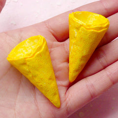 CLEARANCE Ice Cream Cones for DIY Kawaii Miniature Sweets Cabochon Charms Making Decoden Sweets Deco Phone Case Deco Dollhouse Sweets (2 pcs) MC26