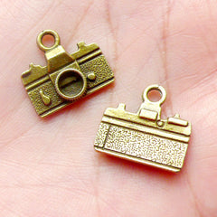 Film Camera Charms (10pcs / (15mm x 14mm / Antique Bronze) Metal Finding Pendant Bracelet Earrings Zipper Pulls Bookmark Keychains CHM571
