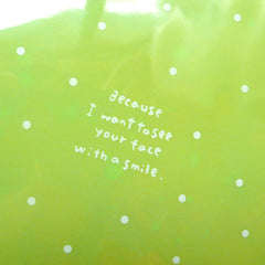 Green Polka Dot Clear Gift Bags (20 pcs) Kawaii Transparent  Plastic Bags Gift Wrapping Bag Packaging Cookie Bag (11.9cm x 18cm) GB094
