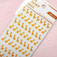 Giraffe Mini Seal Stickers (1 Sheet) Kawaii Scrapbooking Party Decor Diary Deco Collage Home Decor Card Making Nail Art Nail Sticker S167