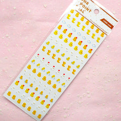 Mini Yellow Duck Seal Sticker (1 Sheet) Kawaii Scrapbooking Party Decor Diary Deco Collage Home Decor Card Making Nail Art Nail Sticker S168