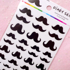 Mustache Seal Sticker (1 Sheet) Kawaii Funny Scrapbooking Party Decor Diary Deco Collage Home Decor Card Making Product Gift Packaging S174