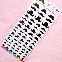 Mustache Seal Sticker (1 Sheet) Kawaii Funny Scrapbooking Party Decor Diary Deco Collage Home Decor Card Making Product Gift Packaging S174