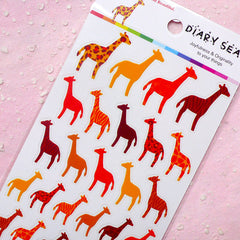 CLEARANCE Giraffe Seal Sticker (1 Sheet) Kawaii Animal Scrapbooking Party Decor Diary Deco Collage Home Decor Card Making Product Gift Packaging S179