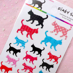 Cat Seal Sticker (1 Sheet) Kawaii Pet Animal Scrapbooking Party Decor Diary Deco Collage Home Decor Card Making Product Gift Packaging S180