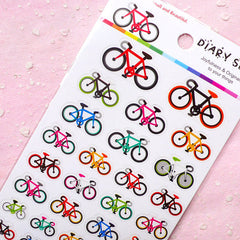 Bicycle Seal Sticker (1 Sheet) Kawaii Sport Scrapbooking Party Decor Diary Deco Collage Home Decor Card Making Product Gift Packaging S178