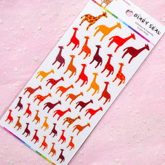 CLEARANCE Giraffe Seal Sticker (1 Sheet) Kawaii Animal Scrapbooking Party Decor Diary Deco Collage Home Decor Card Making Product Gift Packaging S179