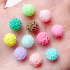 Gum Drop Cabochon Mix / Assorted Hard Sugar Candy Cabochons (11pcs / 9mm x 10mm / Pastel Color) Mini Food Craft Fairy Kei Jewelry FCAB210