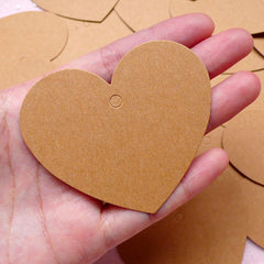 Kraft Paper Blank Tags in Heart Shape (20pcs / 6.9cm x 5.8cm) Etsy Shop Tags Bookmark Plain Tags Gift Thank You Tags Product Tags S200