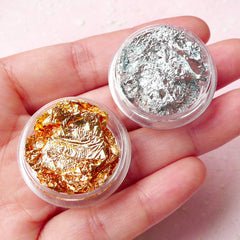 Gold Leaf and Silver Leaf for Craft and Nail Art Nail Decoration (Set of 2) TP013