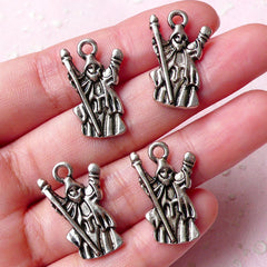 Religious Man Charms (4pcs) (14mm x 23mm / Tibetan Silver / 2 Sided) Metal Pendant Bracelet Earrings Zipper Pulls Bookmark Keychain CHM799