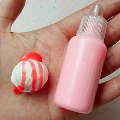 Deco Sauce (Strawberry / Neon Pink) Kawaii Miniature Sweets Dessert Ice Cream Cupcake Topping Cell Phone Deco Scrapbooking Decoden DS021