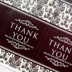 Thank You Sticker in Baroque Style (12pcs) Seal Sticker Gift Wrap Wedding Favor Thank You Label Gift Packaging Party Favor Diary Deco S205