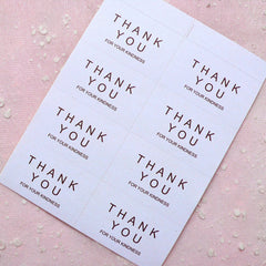 Thank You For Your Kindness Sticker (32pcs) Seal Sticker Thank You Gift Wrapping Product Packaging Gift Decoration Party Favor Sticker S212