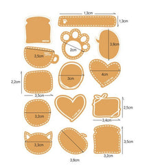 Kraft Paper Message Sticker (28pcs) Party Favor Seal Sticker Gift Decoration Gift Wrap Cute Customize Label Kawaii Animal Sweets Heart S220