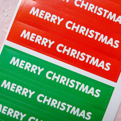 CLEARANCE Merry Christmas Seals (24pcs / Green & Red) Christmas Favor Sticker Gift Wrap Label Product Packaging Christmas Party Favor Decoration S223