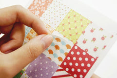 CLEARANCE Korean Deco Sticker / My Memory Sticker by Dailylike (6 Sheets) Floral Polka Dot Raindrop Strips Masking Sticker Kawaii Scrapbooking S229