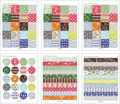 Korean Christmas Masking Sticker / Daily Christmas Sticker by Dailylike (6 Sheets) Christmas Washi Deco Sticker Christmas Scrapbooking S231
