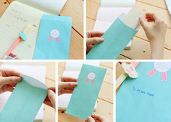 Kawaii Colorful Envelopes (10pcs / Candy Color) (8.5cm x 17.5cm / 3.34" x 6.88") Slim Long Size Red Pocket Cute Party Invitation Card S242