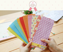 Kawaii Colorful Envelopes (10pcs / Candy Color) (8.5cm x 17.5cm / 3.34" x 6.88") Slim Long Size Red Pocket Cute Party Invitation Card S242